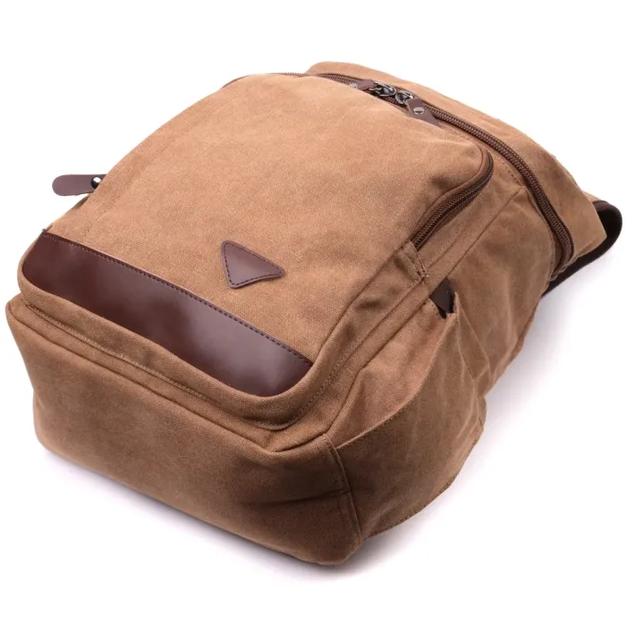 Текстильний рюкзак з кишенею для ноутбука Vintage 15075 Пісочний