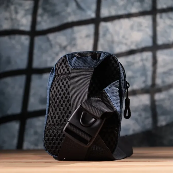 Чоловіча слінг сумка для подорожей з якісного текстилю Vintage 22870 Синій