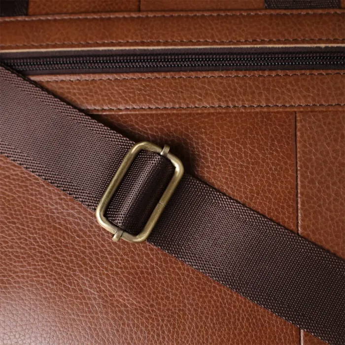 Чоловічий діловий портфель з натуральної шкіри Vintage 23038 Коричневий