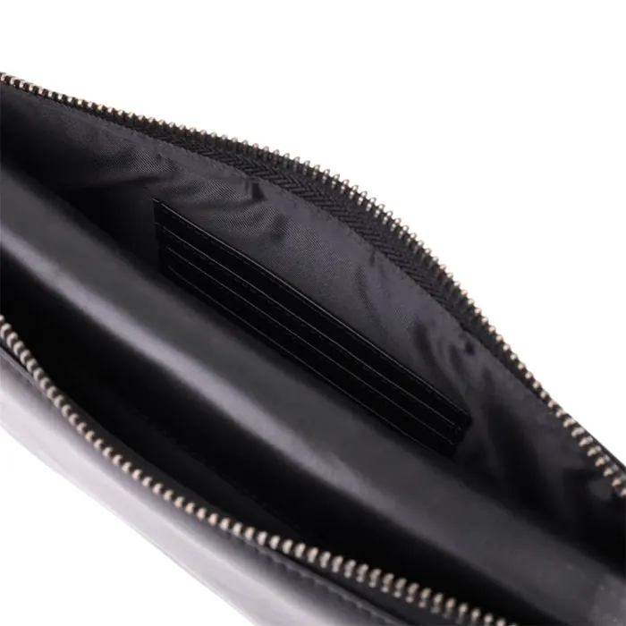 Стильний чоловічий клатч із натуральної шкіри Vintage 23035 Чорний