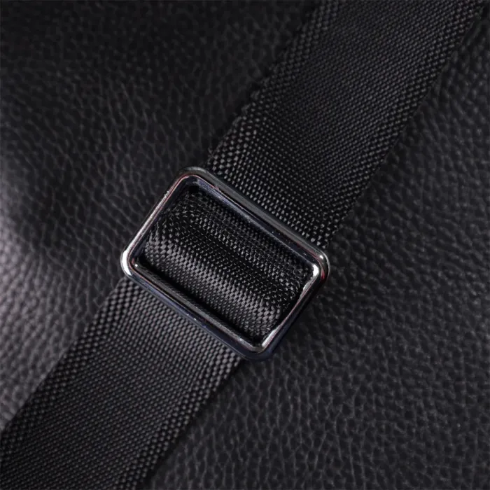 Цікава плечова сумка для чоловіків з натуральної шкіри Vintage 15100 Чорний