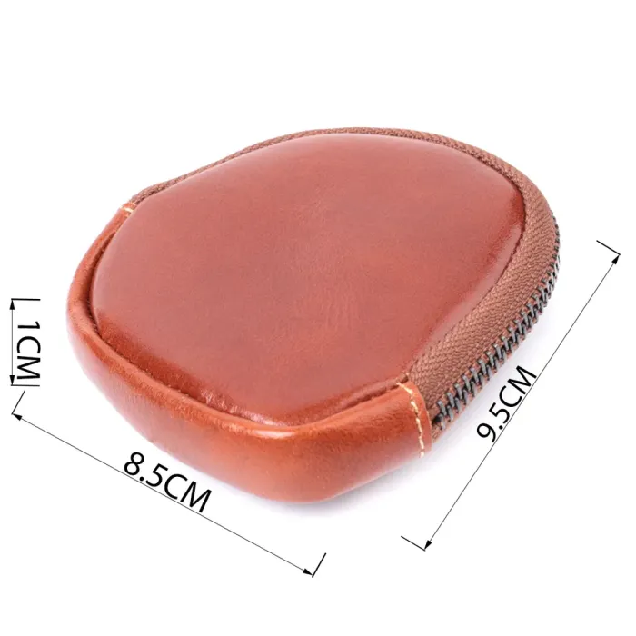 Компактний гаманець для монет із натуральної шкіри Vintage 15080 Коричневий