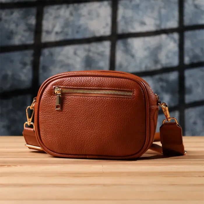 Стьобана сумка для жінок з натуральної шкіри Vintage 22899 Рудий