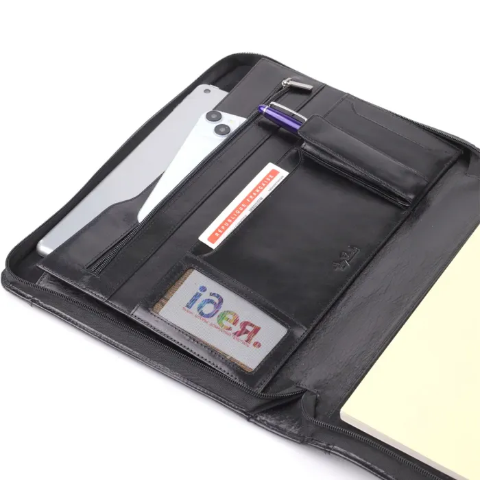 Оригінальна папка з блокнотом із гладкої натуральної шкіри Tony Perotti 20850_1 (1278L nero) Чорний