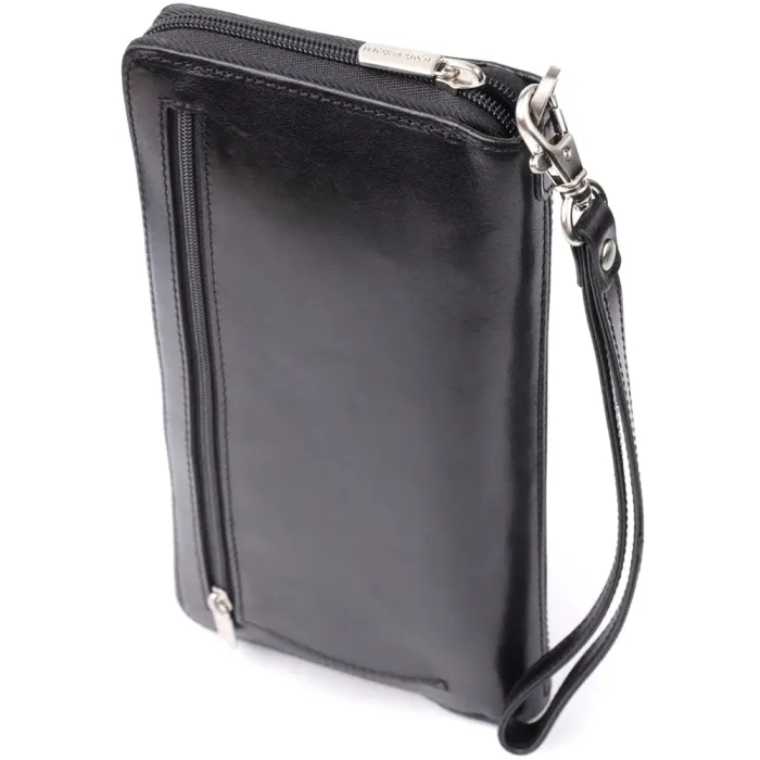 Чоловічий клатч на одне відділення з гладкої натуральної шкіри Tony Perotti 20860_1 (9770 nero) Чорний