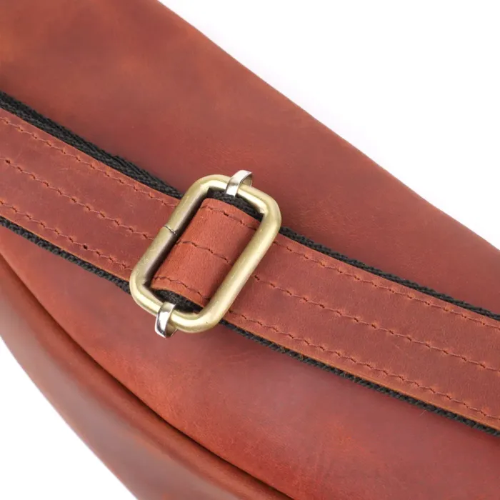 Бананка для чоловіків відмінної якості з натуральної шкіри вінтажної шкіри Shvigel 23140 Рудий