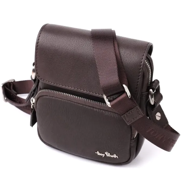 Невелика сумка з матової зернистої натуральної шкіри Tony Perotti 208767_1 (9150-14 moro) Чорний