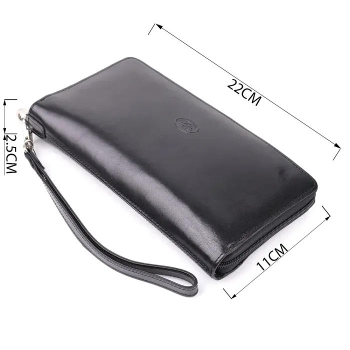 Чоловічий клатч на одне відділення з гладкої натуральної шкіри Tony Perotti 20860_1 (9770 nero) Чорний