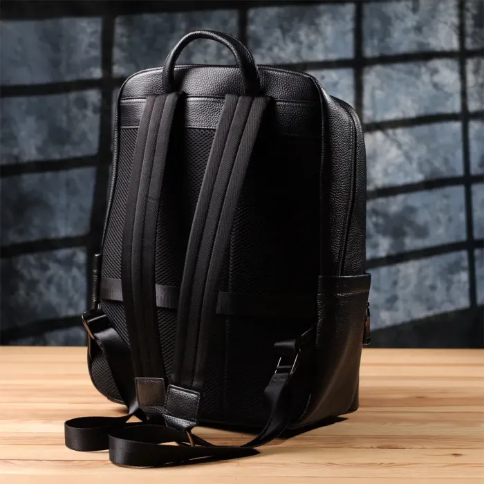 Міський рюкзак унісекс з натуральної шкіри Vintage 23046 Чорний