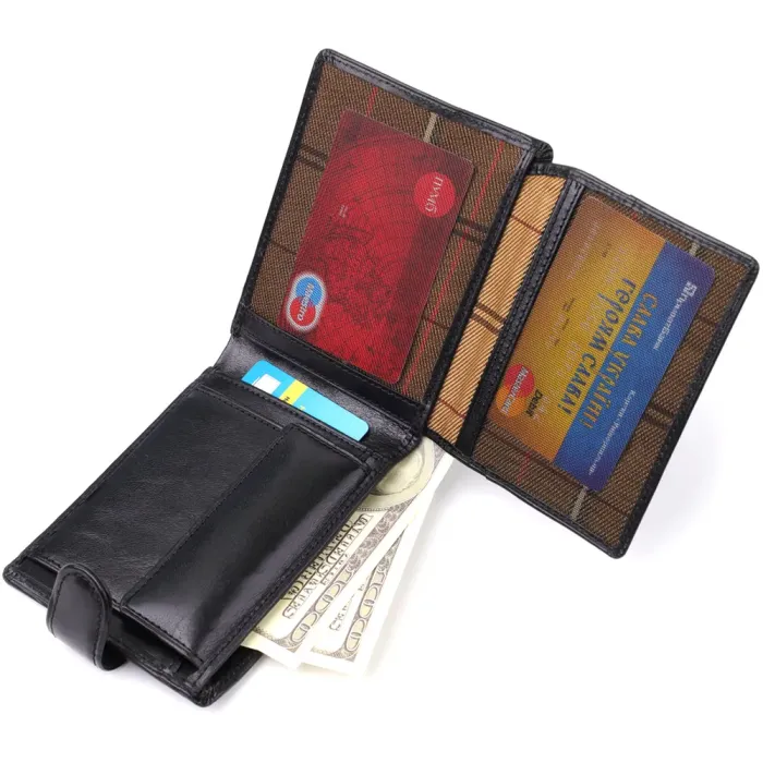 Гаманець чоловічий з гладкої натуральної шкіри Tony Perotti 20853_1 (396A-Q nero) Чорний