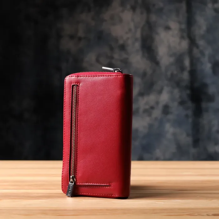 Жіночий вертикальний гаманець з натуральної шкіри Tony Perotti 20879_1 (5084 rosso) Червоний