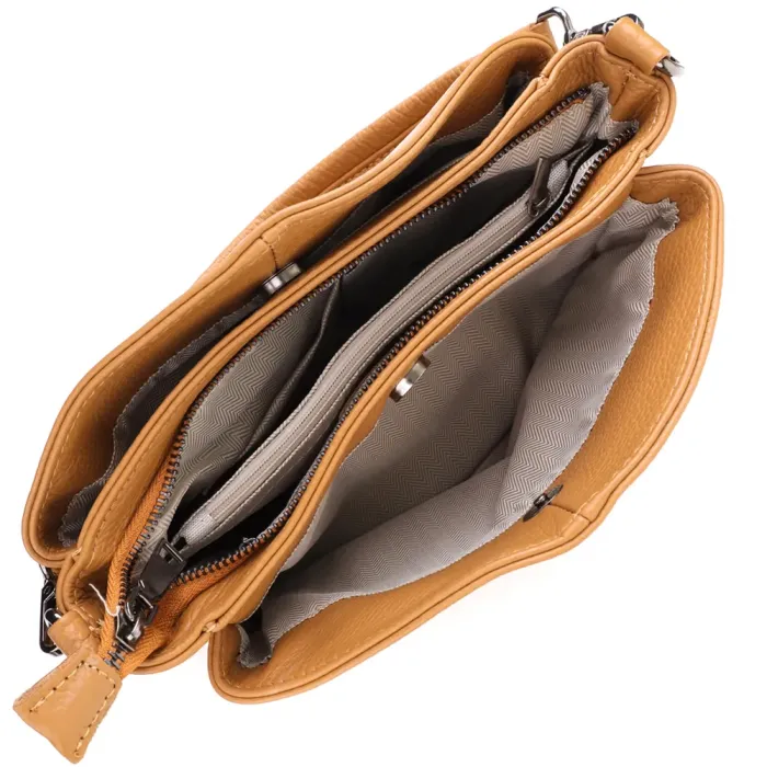 Елегантна сумка жіноча з натуральної шкіри Vintage 23008 Рудий