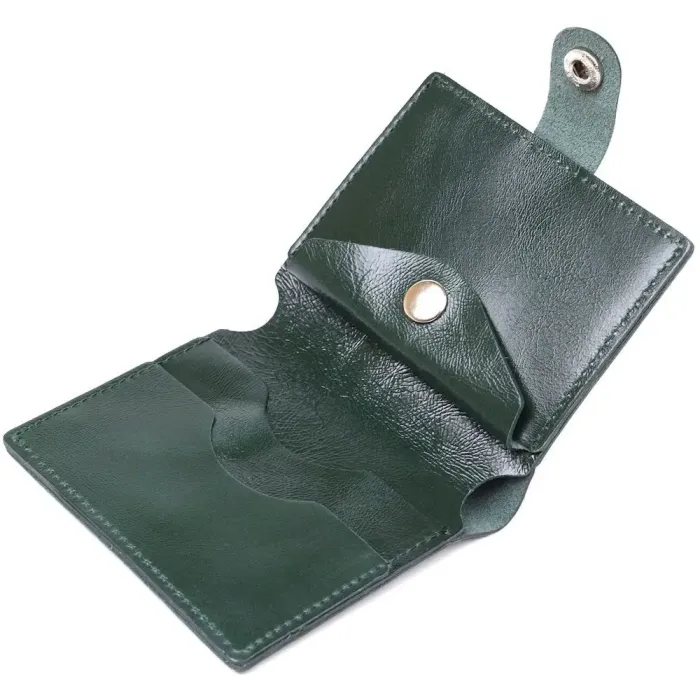 Чоловічий стильний шкіряний портмоне Shvigel 16483 Зелений