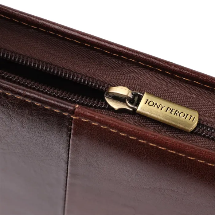 Папка з блокнотом із гладкої натуральної шкіри Tony Perotti 20849_1 (1278L moro) Коричнева
