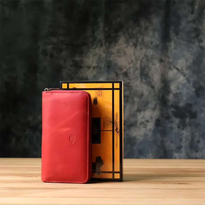 Унікальний жіночий гаманець з матової натуральної шкіри Tony Perotti 20834_1 (2250 rosso) Червоний