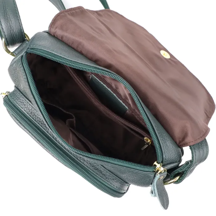 Повсякденна жіноча сумка з натуральної шкіри Vintage 22970 Зелений