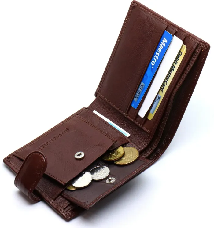 Чоловічий портмоне з натуральної шкіри ST Leather B104 Коричневий