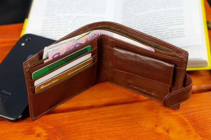Чоловічий портмоне з натуральної шкіри ST Leather B104 Коричневий