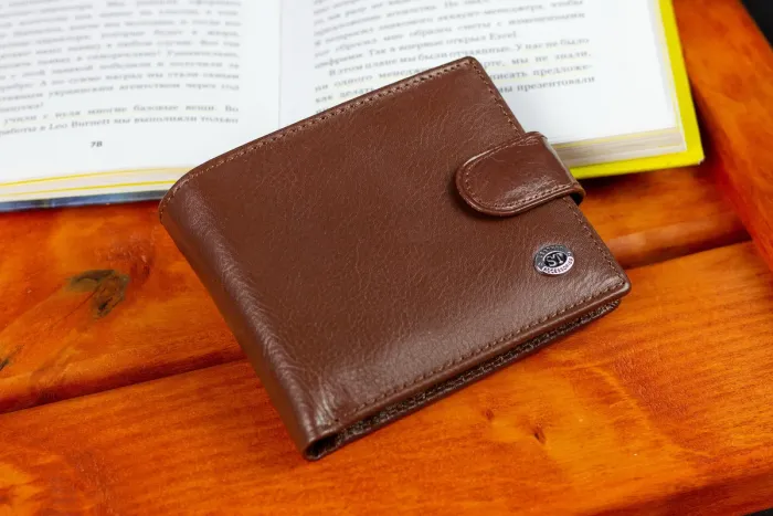 Чоловічий портмоне з натуральної шкіри ST Leather B104 Коричневий