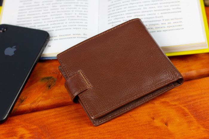 Чоловічий портмоне з натуральної шкіри ST Leather B104 Коричневий