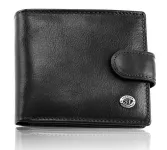 Класичне чоловіче портмоне з натуральної шкіри ST Leather В102 Чорний