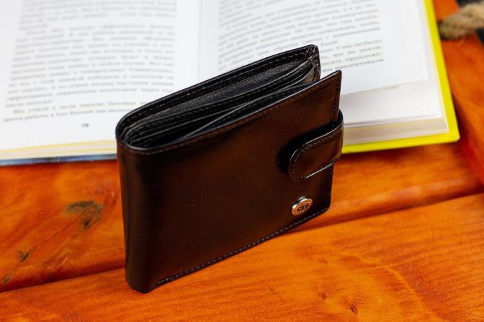 Стильне шкіряне портмоне ST Leather В 103 Чорний