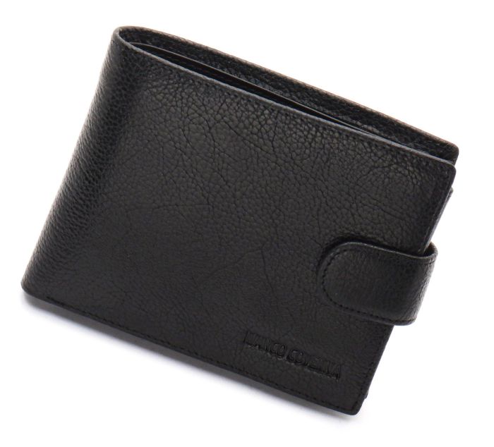 Чорне шкіряне портмоне з відділом для документів Marco Coverna MCBK10-805