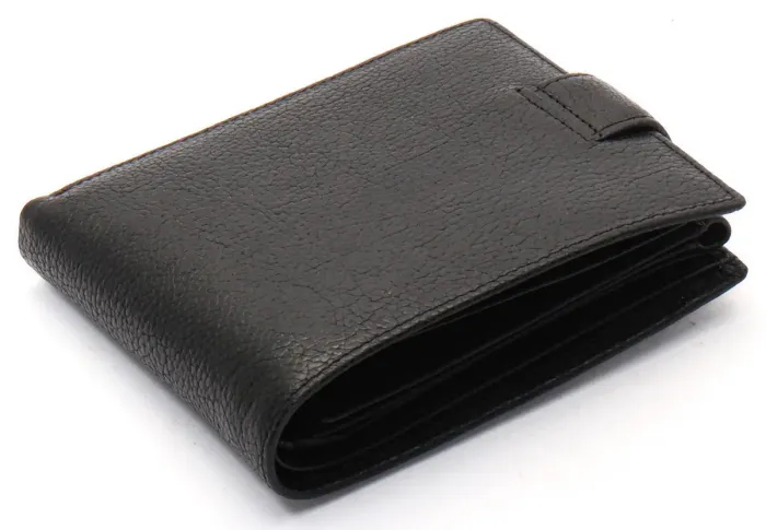 Чорне шкіряне портмоне з відділом для документів Marco Coverna MCBK10-805