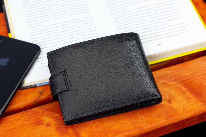 Чорне шкіряне портмоне з відділом для документів Marco Coverna MCBK10-805