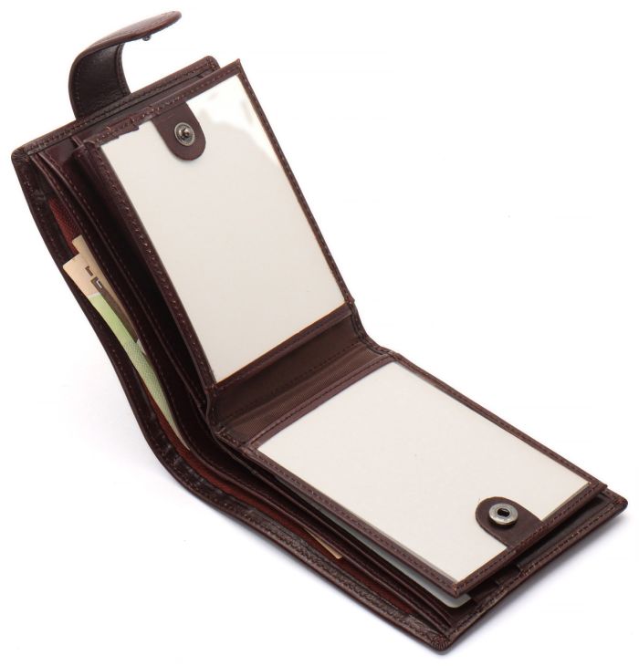 Коричневе портмоне з відділенням для документів із натуральної шкіри Marco Coverna MCB047-896