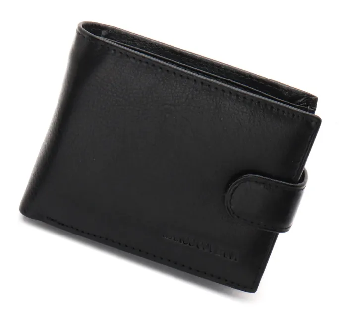 Чорне чоловіче портмоне з натуральної шкіри з візитницею Marco Coverna MC-2057H-1