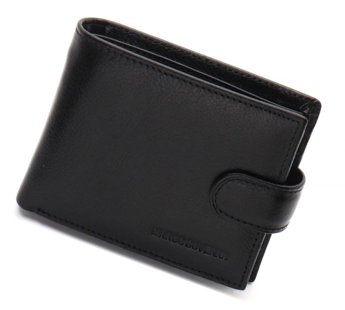 Чорне класичне портмоне з натуральної шкіри Marco Coverna MC-2003Н-1