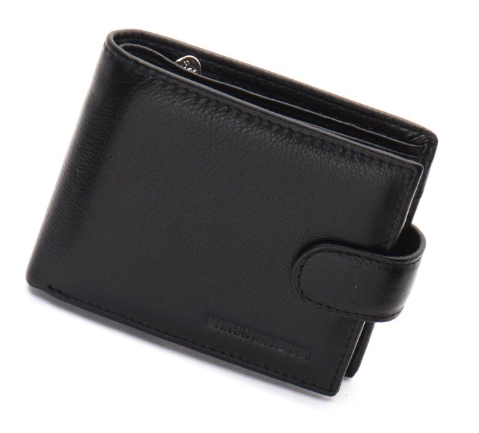 Чорне класичне портмоне з натуральної шкіри Marco Coverna MC-2003-1