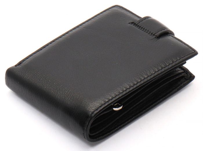 Чорне класичне портмоне з натуральної шкіри Marco Coverna MC-2003-1