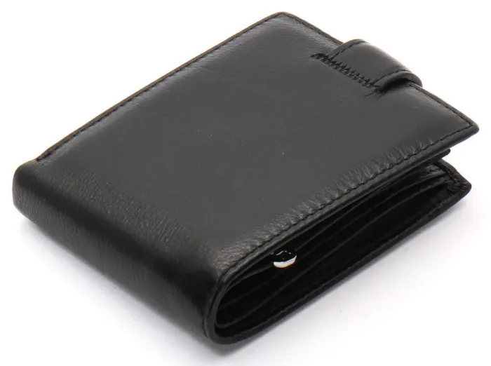 Чорне класичне портмоне з натуральної шкіри Marco Coverna MC-2003-1