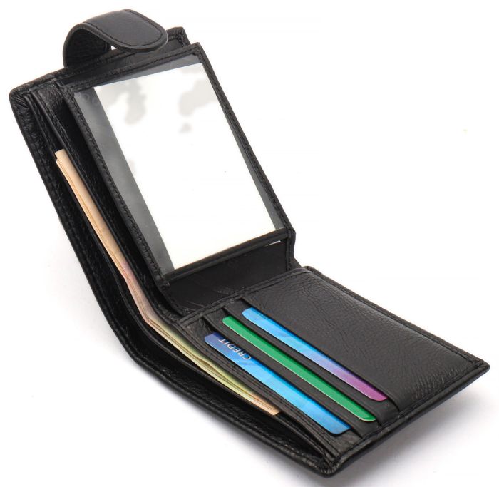 Чорне класичне портмоне з натуральної шкіри Marco Coverna MC-2003-1