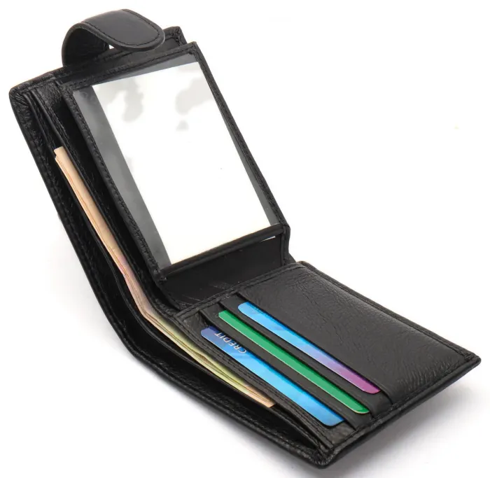 Чорне класичне портмоне з натуральної шкіри Marco Coverna MC-2003-1