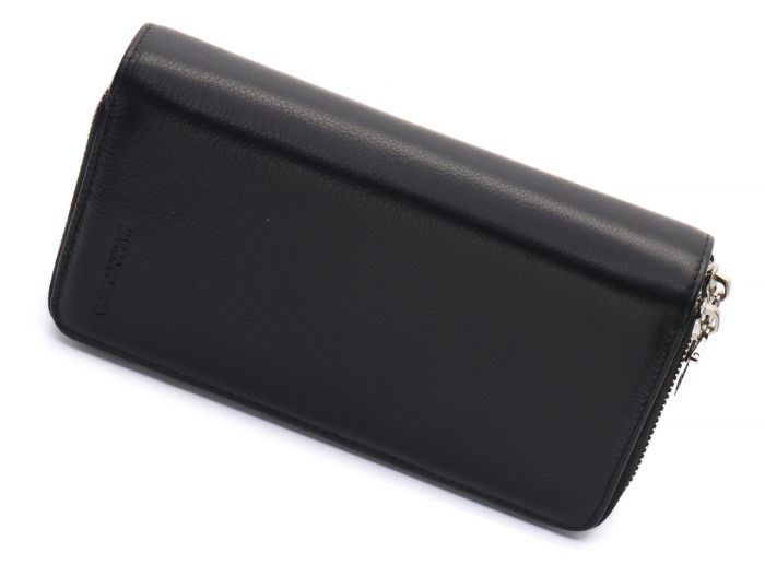 Чорний чоловічий клатч на дві блискавки з натуральної шкіри Marco Coverna MC-801-1