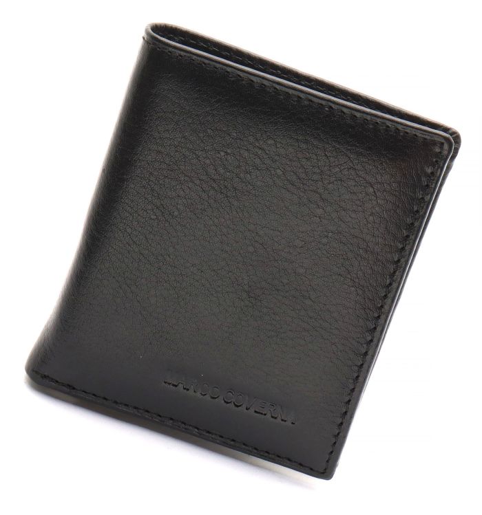 Чорне маленьке портмоне на магніті з затискачем MARCO COVERNA MC-101Н-1