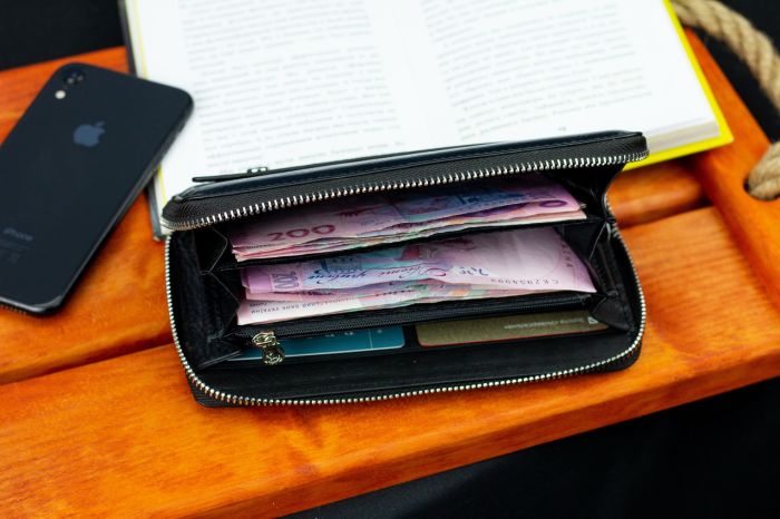 Чорний чоловічий гаманець-клатч на блискавці з натуральної шкіри Marco Coverna MC-802-1