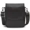 Шкіряна чоловіча сумка-месенджер 24х20х6, барсетка через плече Tiding Bag TD-23433 чорна