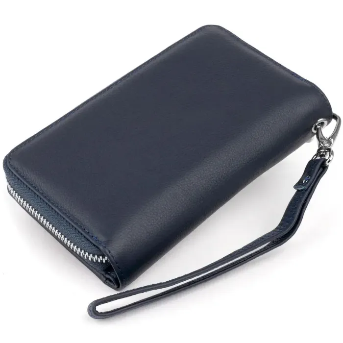 Кошелек из кожи на защелке ST Leather 19340 Темно-синий