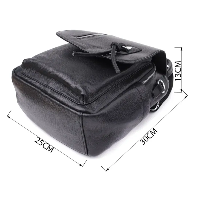 Класичний жіночий рюкзак з натуральної шкіри Vintage 23061 Чорний