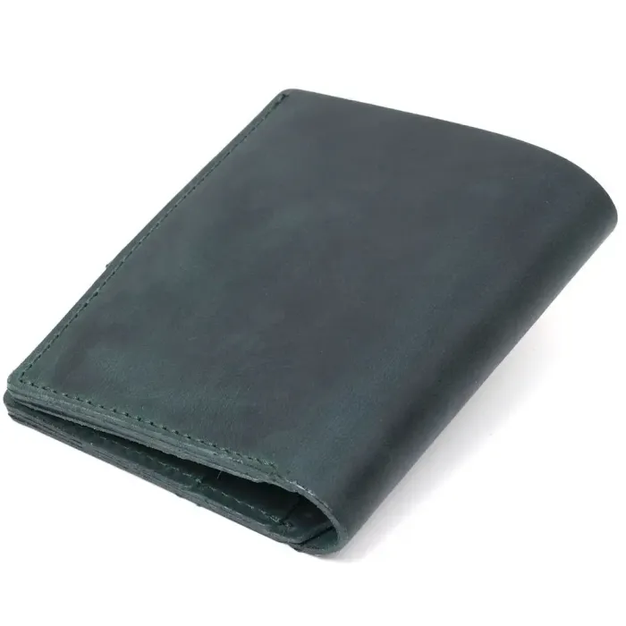 Матовое небольшое портмоне унисекс Shvigel 16477 Зеленый