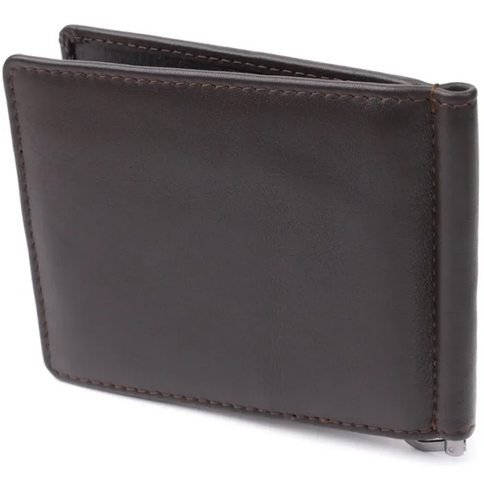Стильний затискач для грошей з м'якої натуральної шкіри Tony Perotti 20847_1 (5000 moro) Коричневий