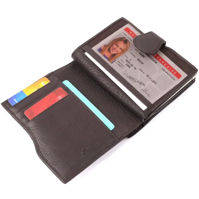 Місткий жіночий вертикальний гаманець з натуральної шкіри Tony Perotti 20841_1 (2656 moro) Коричневий