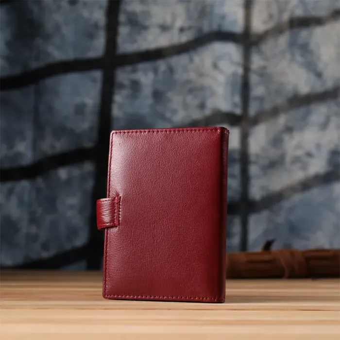 Стильна обкладинка на документи для жінок з натуральної шкіри ST Leather 23117 Бордовий