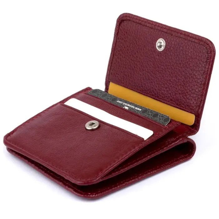 Маленький гаманець жіночий ST Leather 19236 Бордовий на кнопці