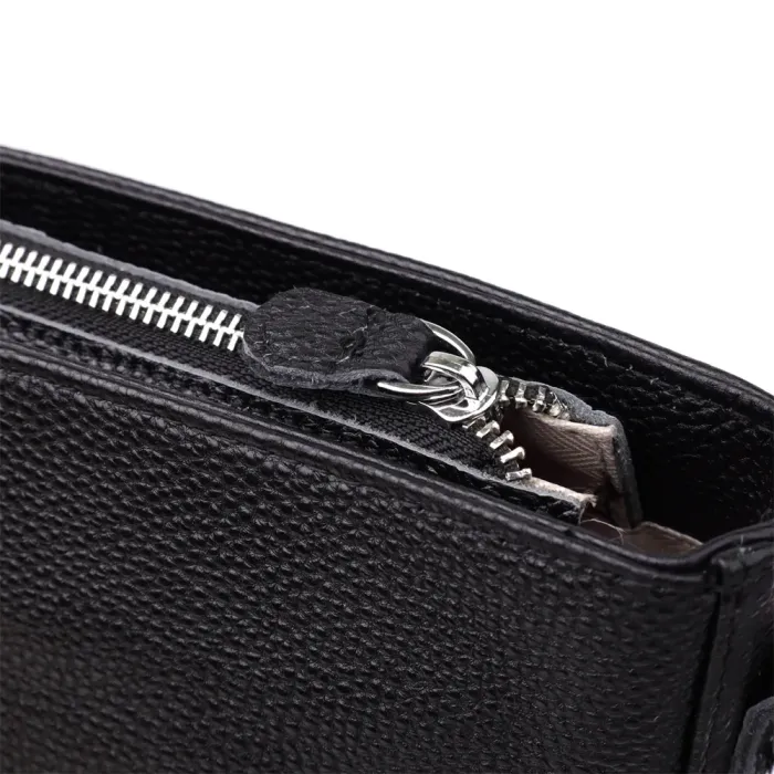 Зручна жіноча сумка на плече з якісної натуральної шкіри Vintage 22914 Чорний