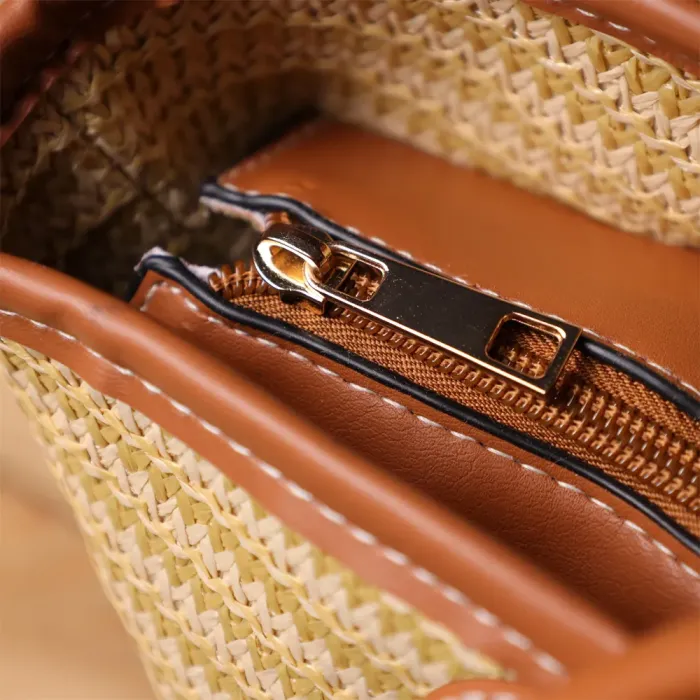 Містка жіноча сумка на літо з якісного текстилю Vintage 15137 Коричневий